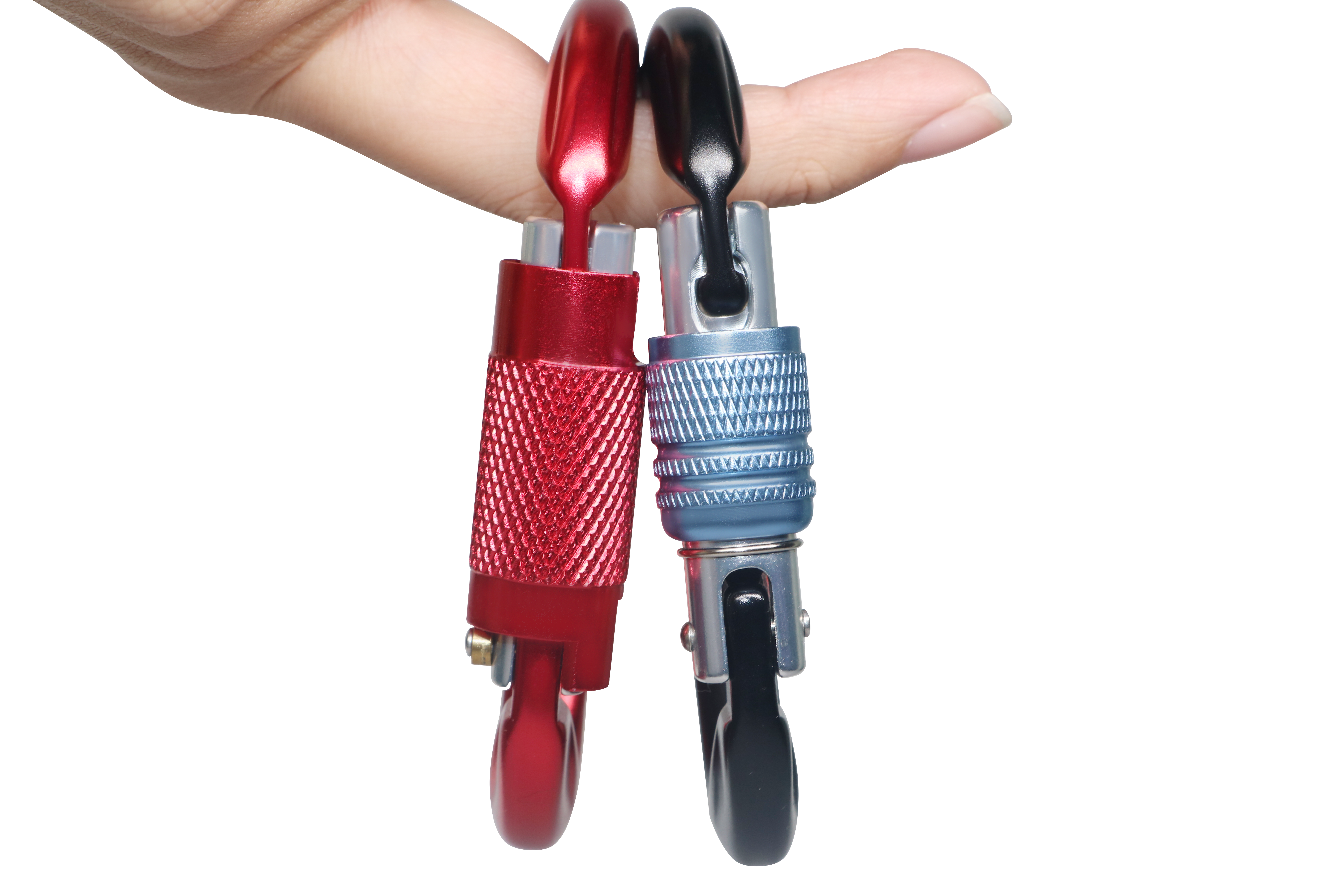 プロフェッショナル スクリューゲート ロック カラビナ クリップ - ロック クライミング、登山、ハンモック、キャンプ、アウトドア活動に耐久性があります。