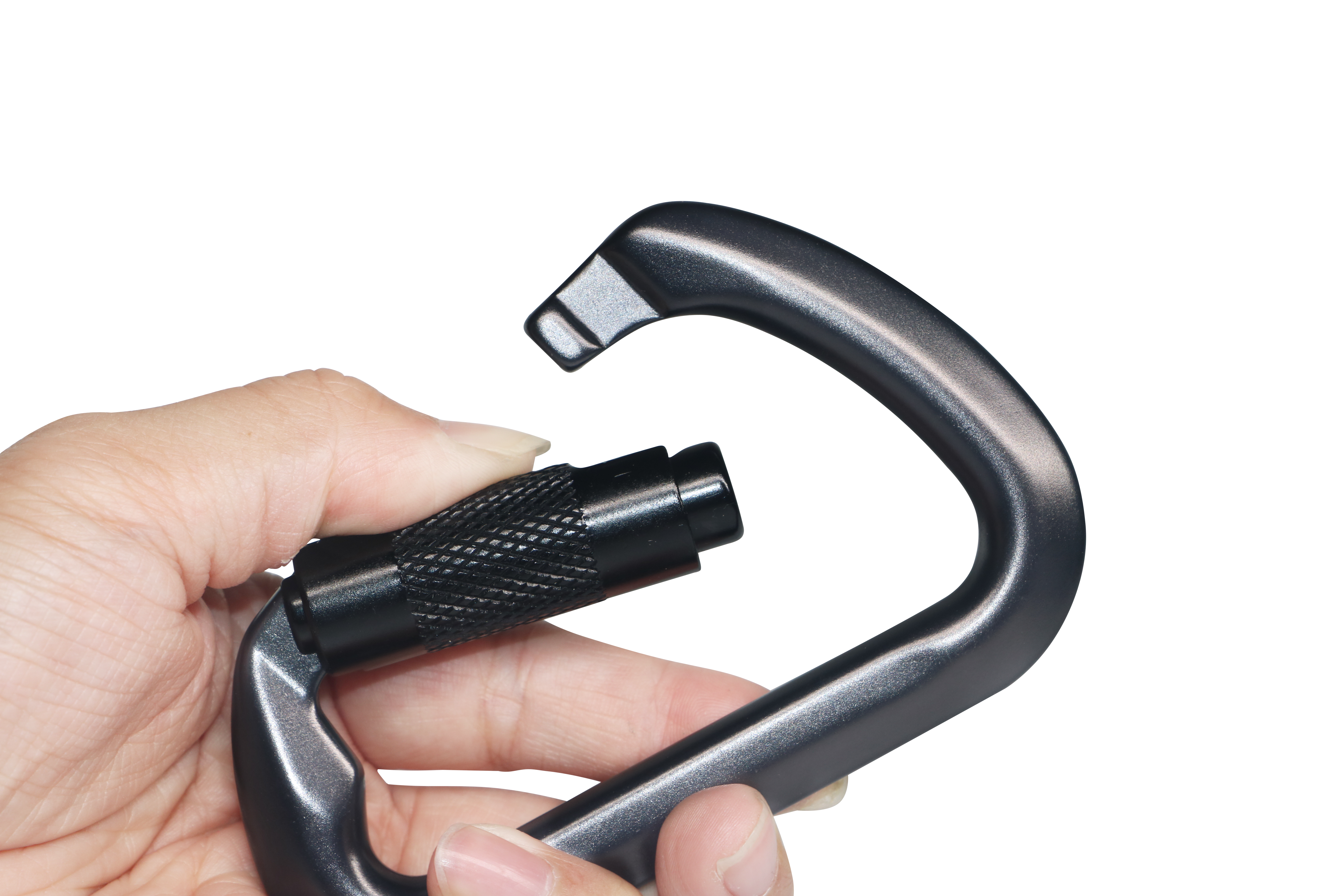 高耐久カラビナクリップ - 耐荷重6600ポンド（30KN）、3インチ（112.5cm）大型軽量アルミニウムカラビナ、キーホルダーフックリング付き